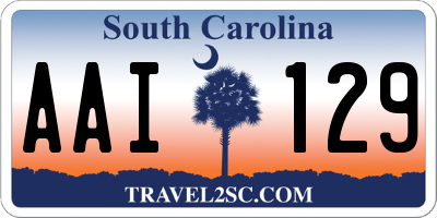 SC license plate AAI129