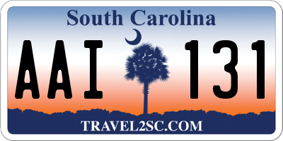 SC license plate AAI131