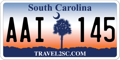 SC license plate AAI145