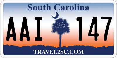 SC license plate AAI147