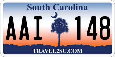 SC license plate AAI148