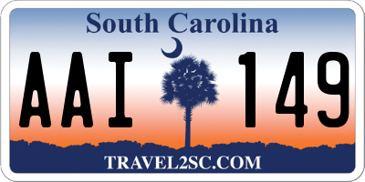 SC license plate AAI149