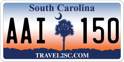 SC license plate AAI150