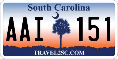 SC license plate AAI151