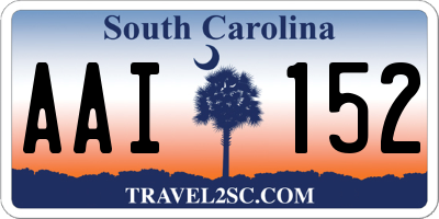 SC license plate AAI152