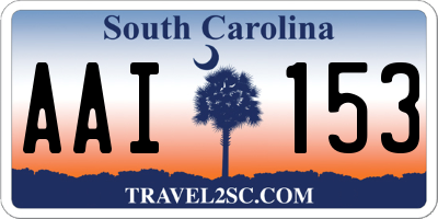 SC license plate AAI153