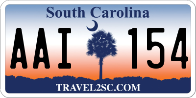 SC license plate AAI154