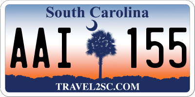 SC license plate AAI155