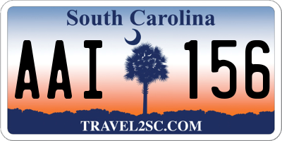 SC license plate AAI156