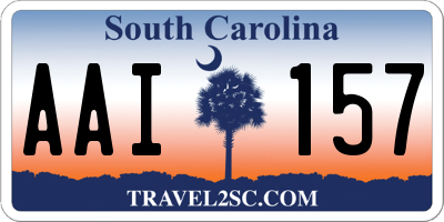 SC license plate AAI157