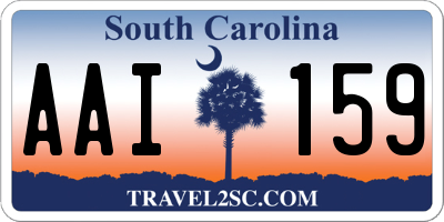 SC license plate AAI159