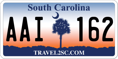 SC license plate AAI162