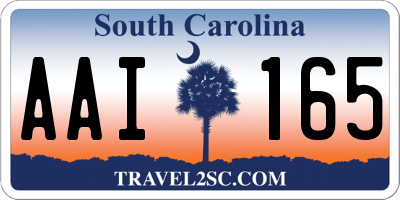 SC license plate AAI165