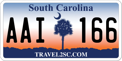 SC license plate AAI166