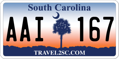 SC license plate AAI167