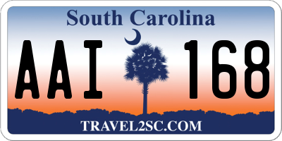 SC license plate AAI168