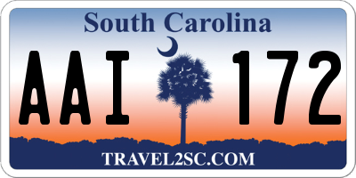 SC license plate AAI172