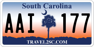 SC license plate AAI177