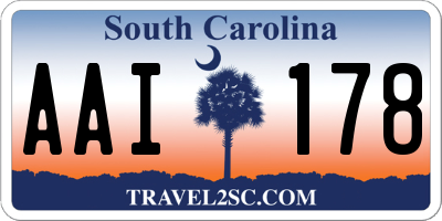 SC license plate AAI178