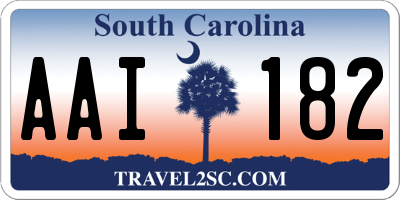 SC license plate AAI182