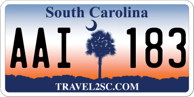 SC license plate AAI183