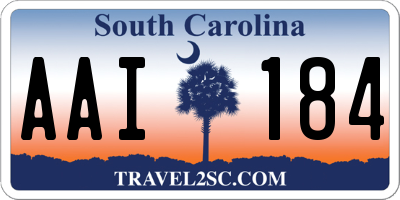 SC license plate AAI184