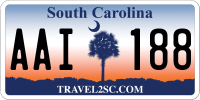 SC license plate AAI188