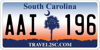 SC license plate AAI196