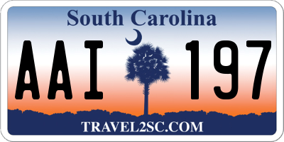 SC license plate AAI197