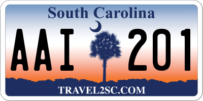 SC license plate AAI201