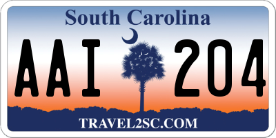 SC license plate AAI204