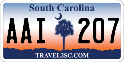 SC license plate AAI207