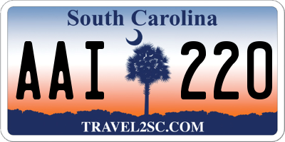 SC license plate AAI220