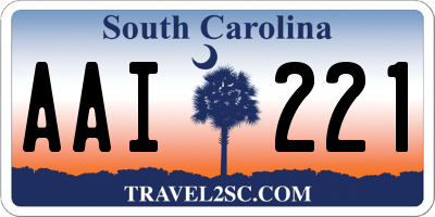 SC license plate AAI221