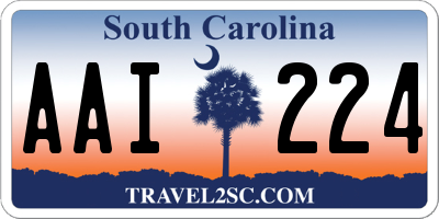 SC license plate AAI224