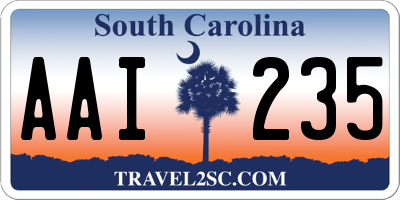 SC license plate AAI235