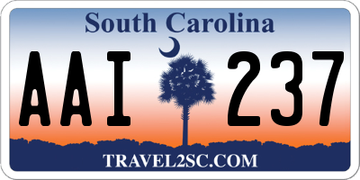 SC license plate AAI237