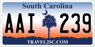 SC license plate AAI239