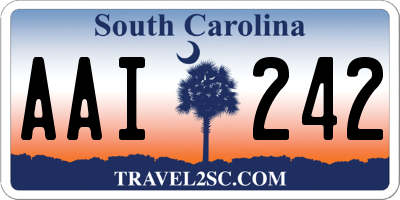 SC license plate AAI242