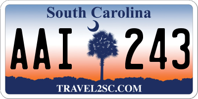 SC license plate AAI243