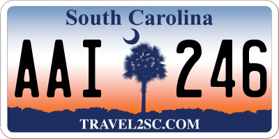 SC license plate AAI246