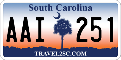 SC license plate AAI251