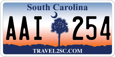 SC license plate AAI254