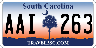 SC license plate AAI263