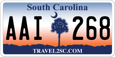 SC license plate AAI268