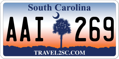 SC license plate AAI269