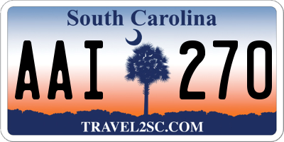SC license plate AAI270