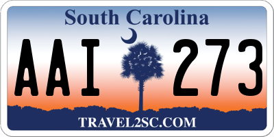 SC license plate AAI273