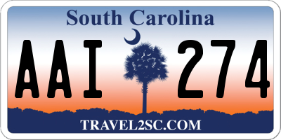 SC license plate AAI274