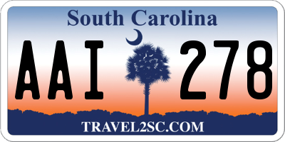 SC license plate AAI278